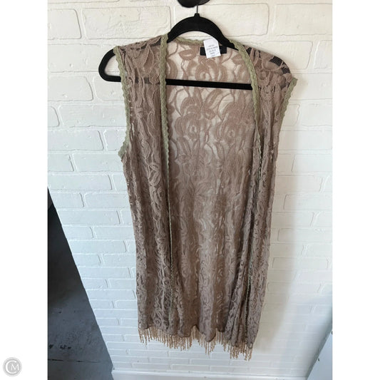 Vest Other By Clothes Mentor In Brown, Size: L