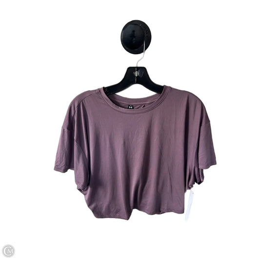 Athletic Top Short Sleeve By Under Armour In Purple, Size: L