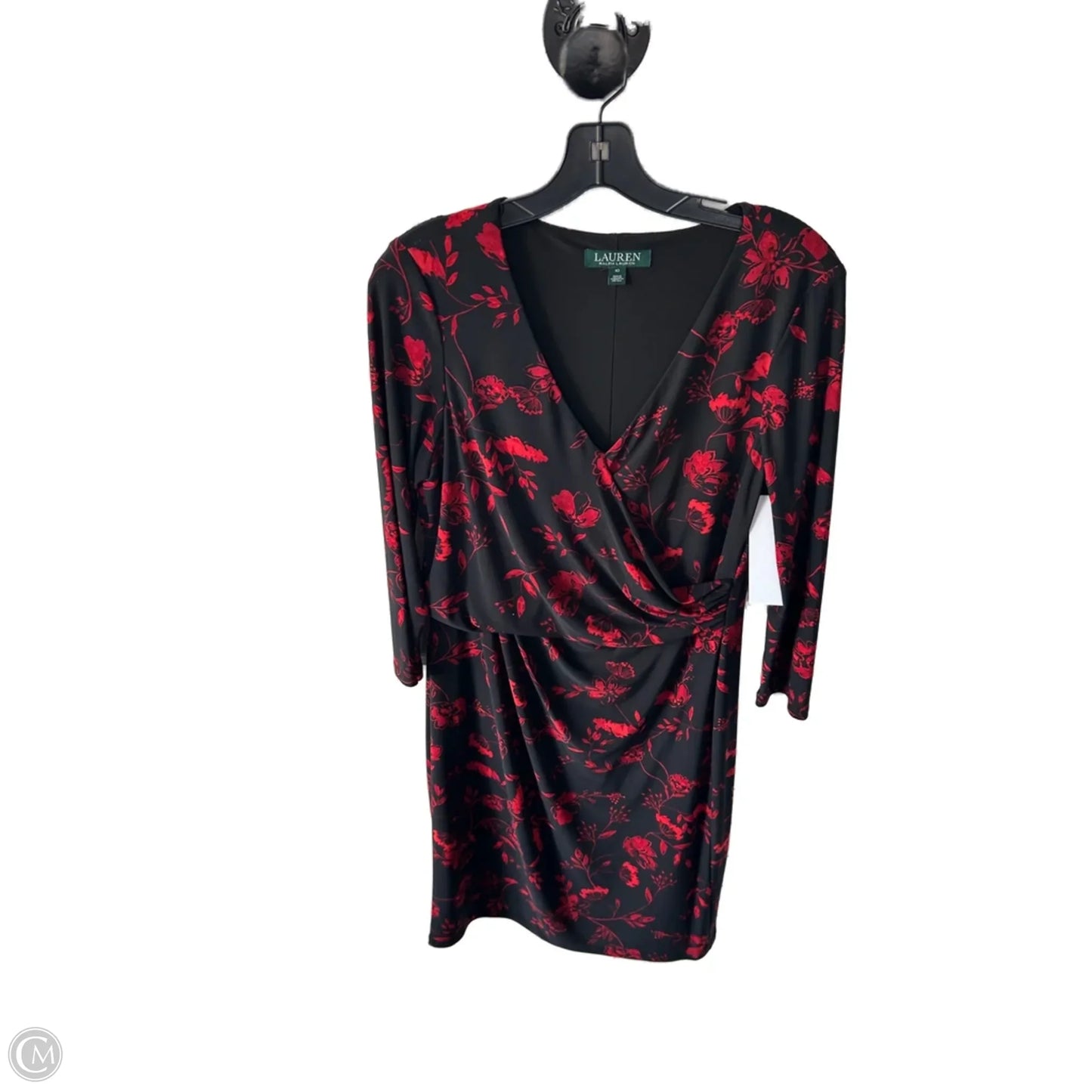Dress Party Short By Lauren By Ralph Lauren In Black & Red, Size: M