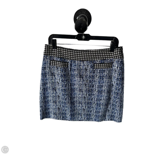 Skirt Mini & Short By Cabi In Black & Blue, Size: 8