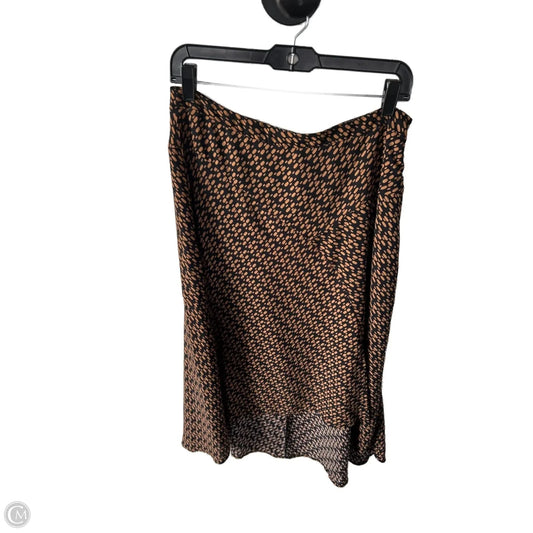 Skirt Midi By Halogen In Black & Brown, Size: 8
