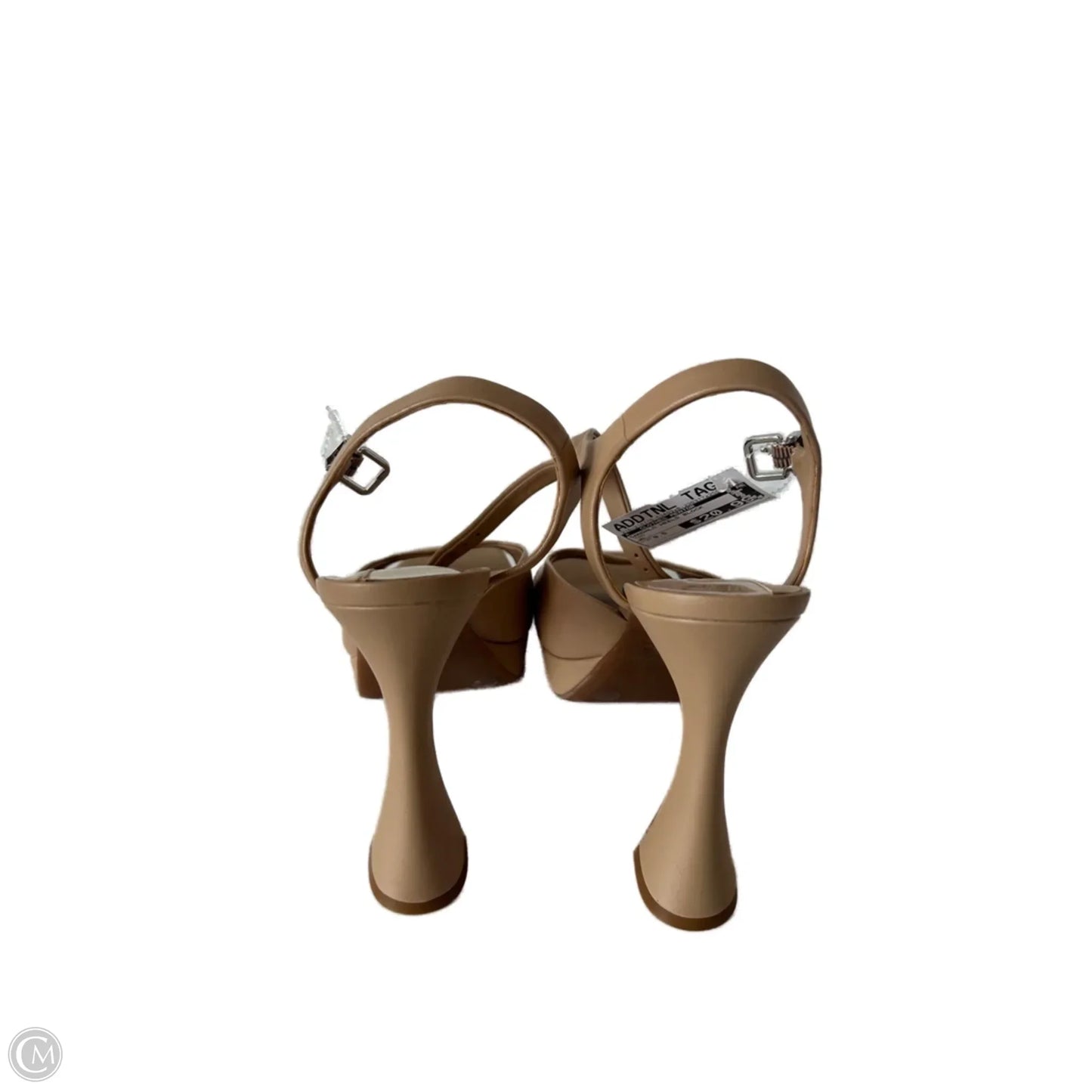 Sandals Heels Block By Clothes Mentor In Tan, Size: 9.5