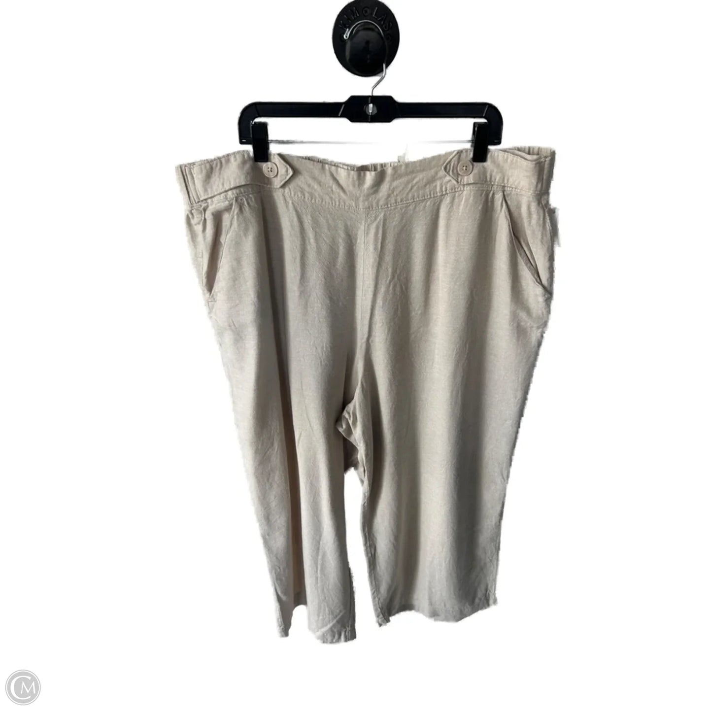 Pants Linen By Croft And Barrow In Tan, Size: 20