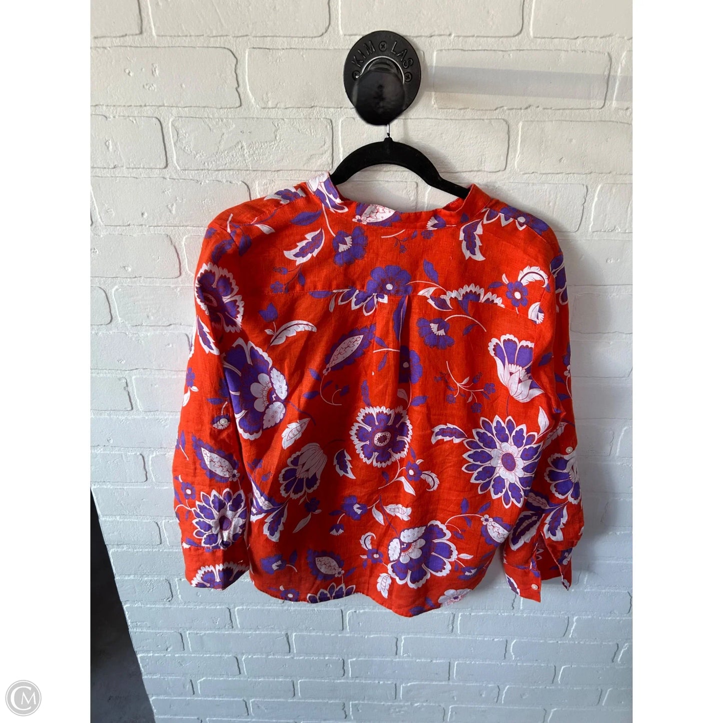 Top Long Sleeve By Ann Taylor In Orange & Purple, Size: Sp