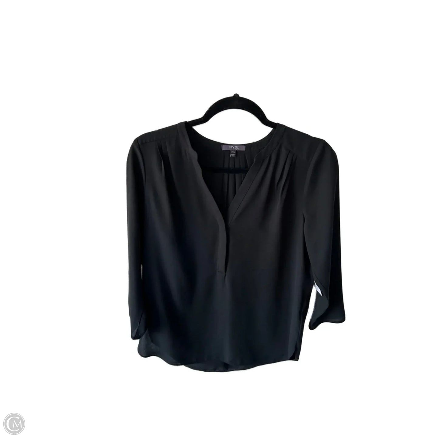 Top 3/4 Sleeve Basic By Not Your Daughters Jeans In Black, Size: Xs