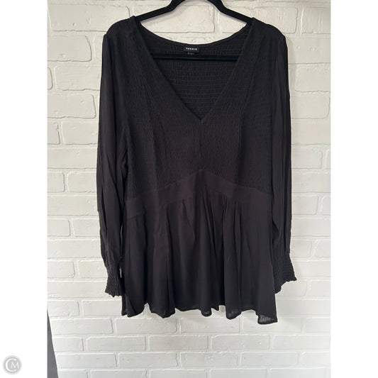 Top Long Sleeve By Torrid In Black, Size: 1x