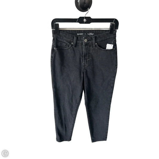 Jeans Straight By Old Navy In Black Denim, Size: 0