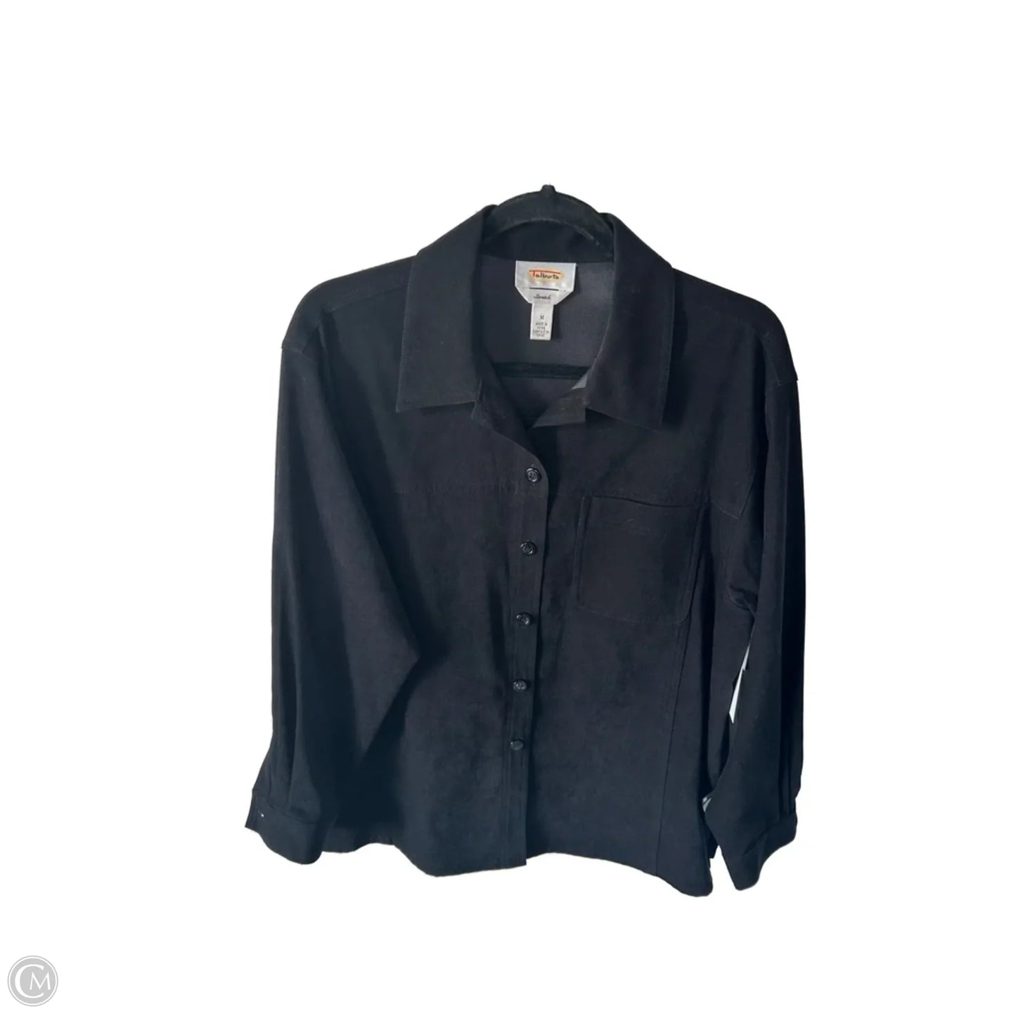 Jacket Shirt By Talbots In Black, Size: M