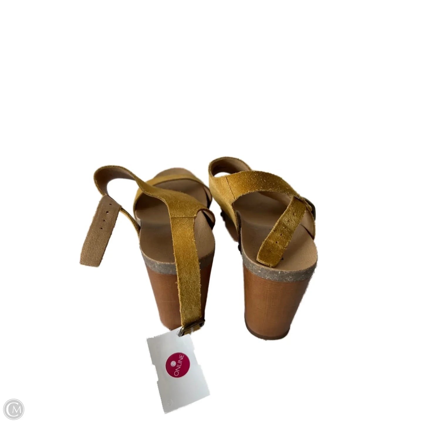 Sandals Heels Block By Lucky Brand In Yellow, Size: 7