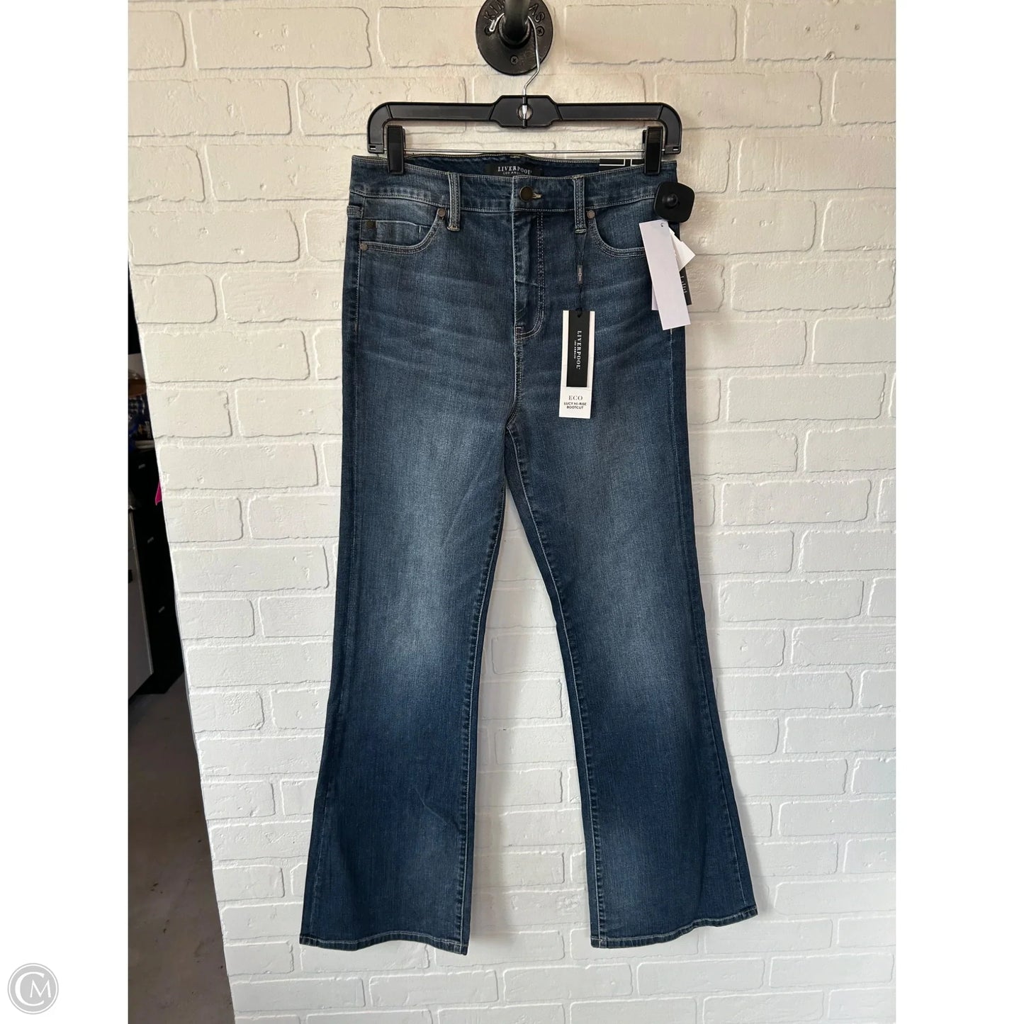 Jeans Boot Cut By Liverpool In Blue Denim, Size: 6