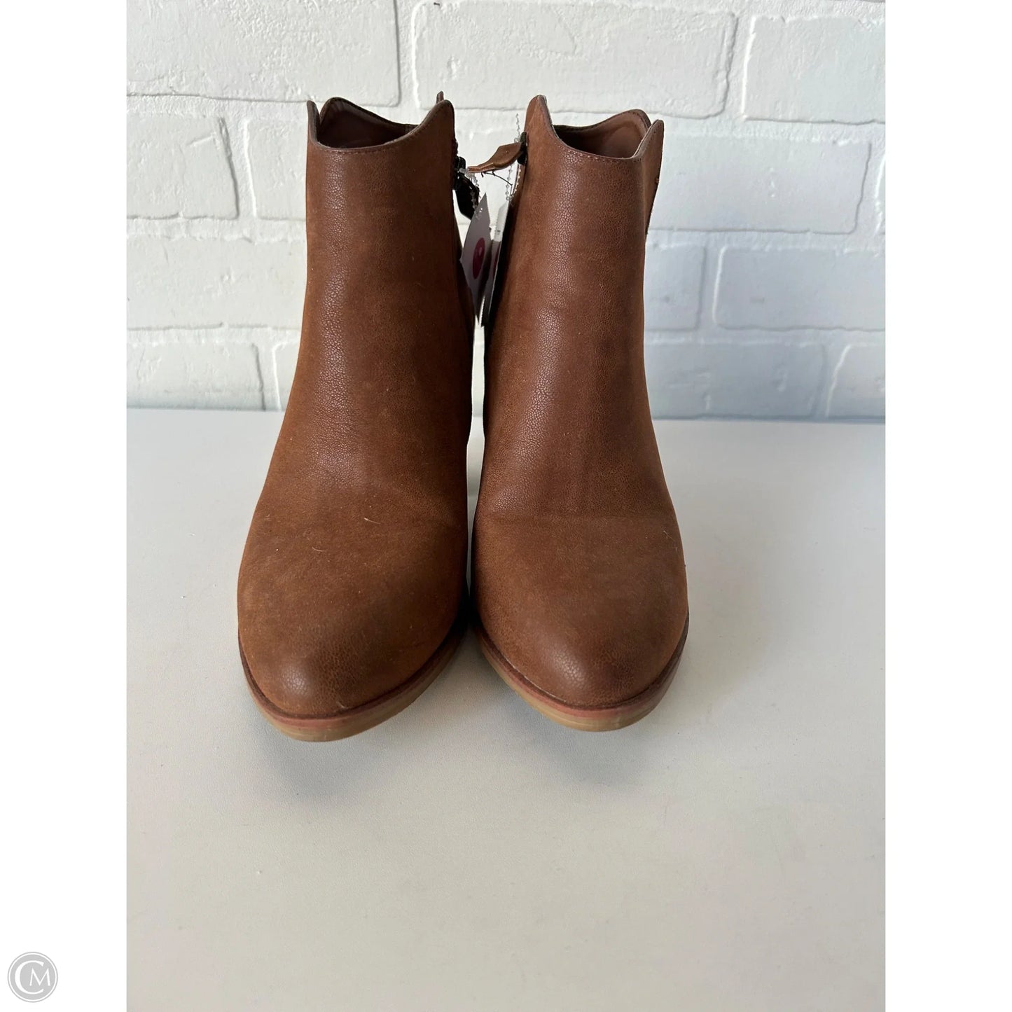 Boots Ankle Heels By Mia In Brown, Size: 8