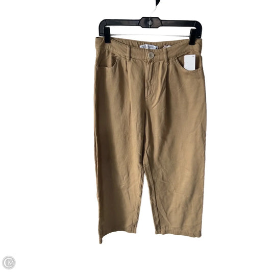 Pants Wide Leg By Zara In Tan, Size: 2