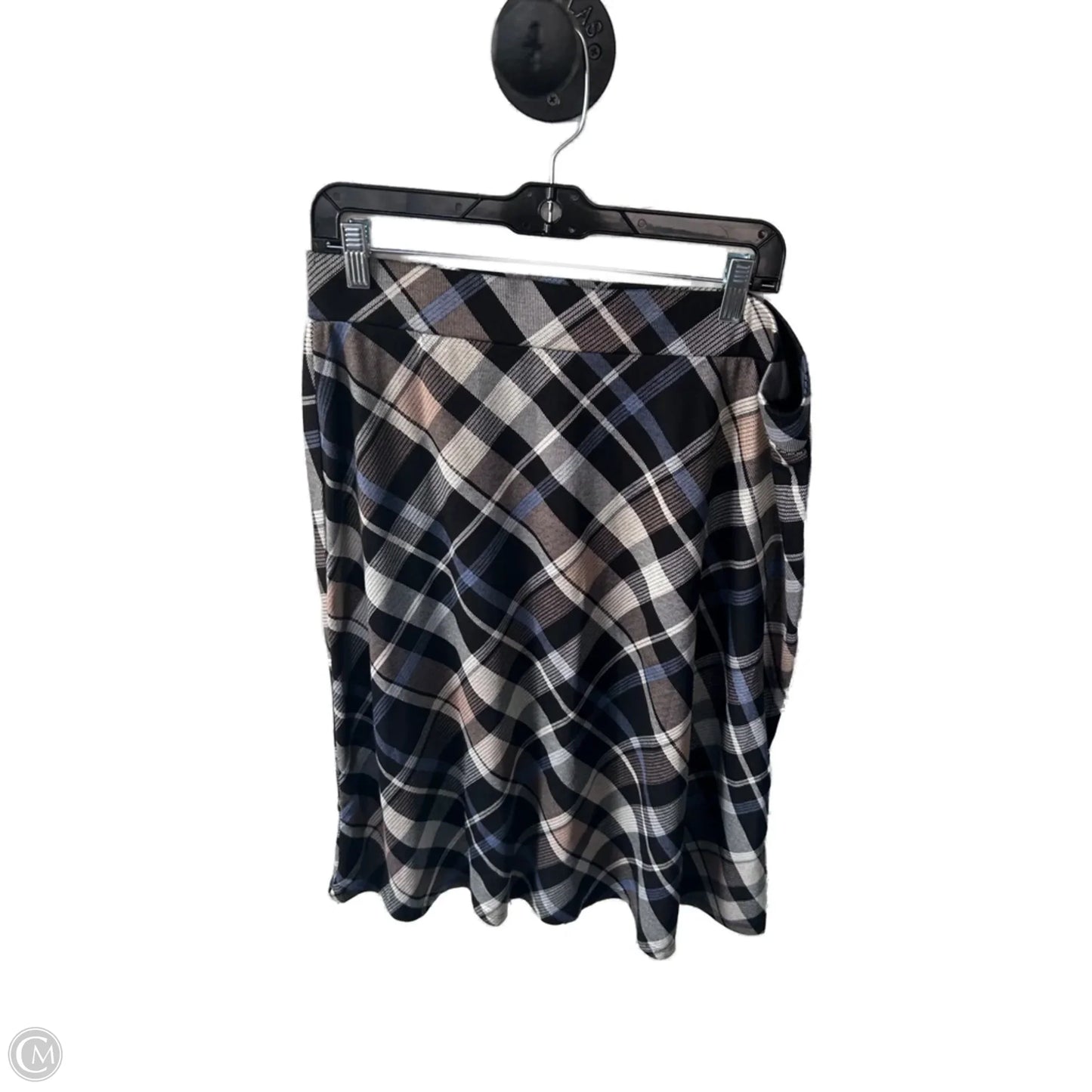 Skirt Midi By Clothes Mentor In Black & Blue, Size: 16
