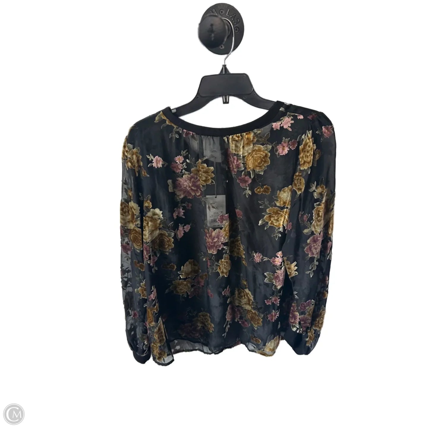 Top Long Sleeve By A New Day In Black & Gold, Size: Xxl