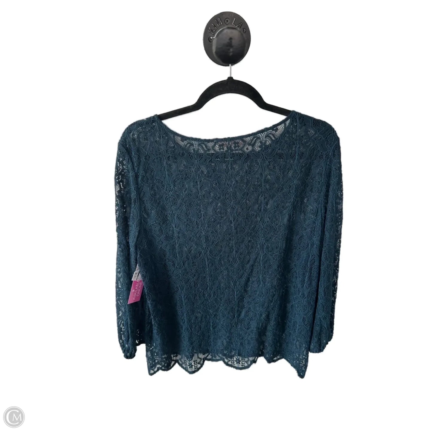 Top 3/4 Sleeve Basic By Loft In Blue, Size: L