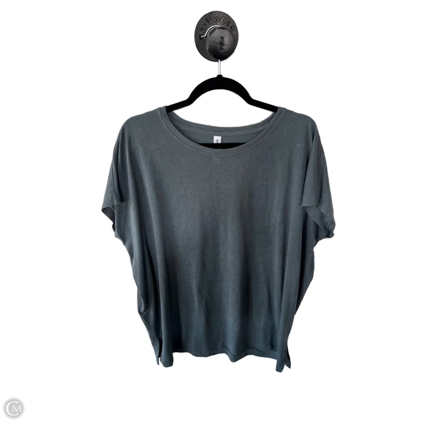 Athletic Top Short Sleeve By Athleta In Green, Size: L