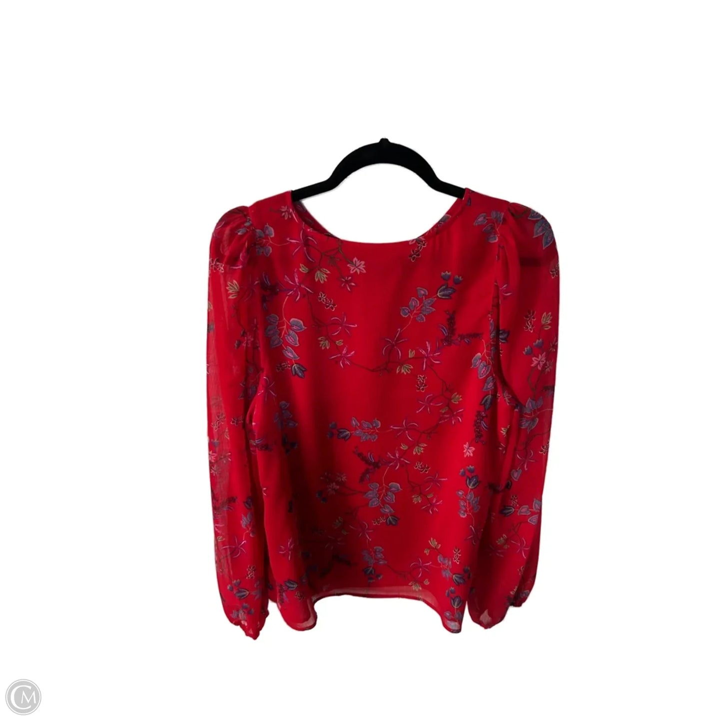 Top Long Sleeve By Banana Republic In Red, Size: L