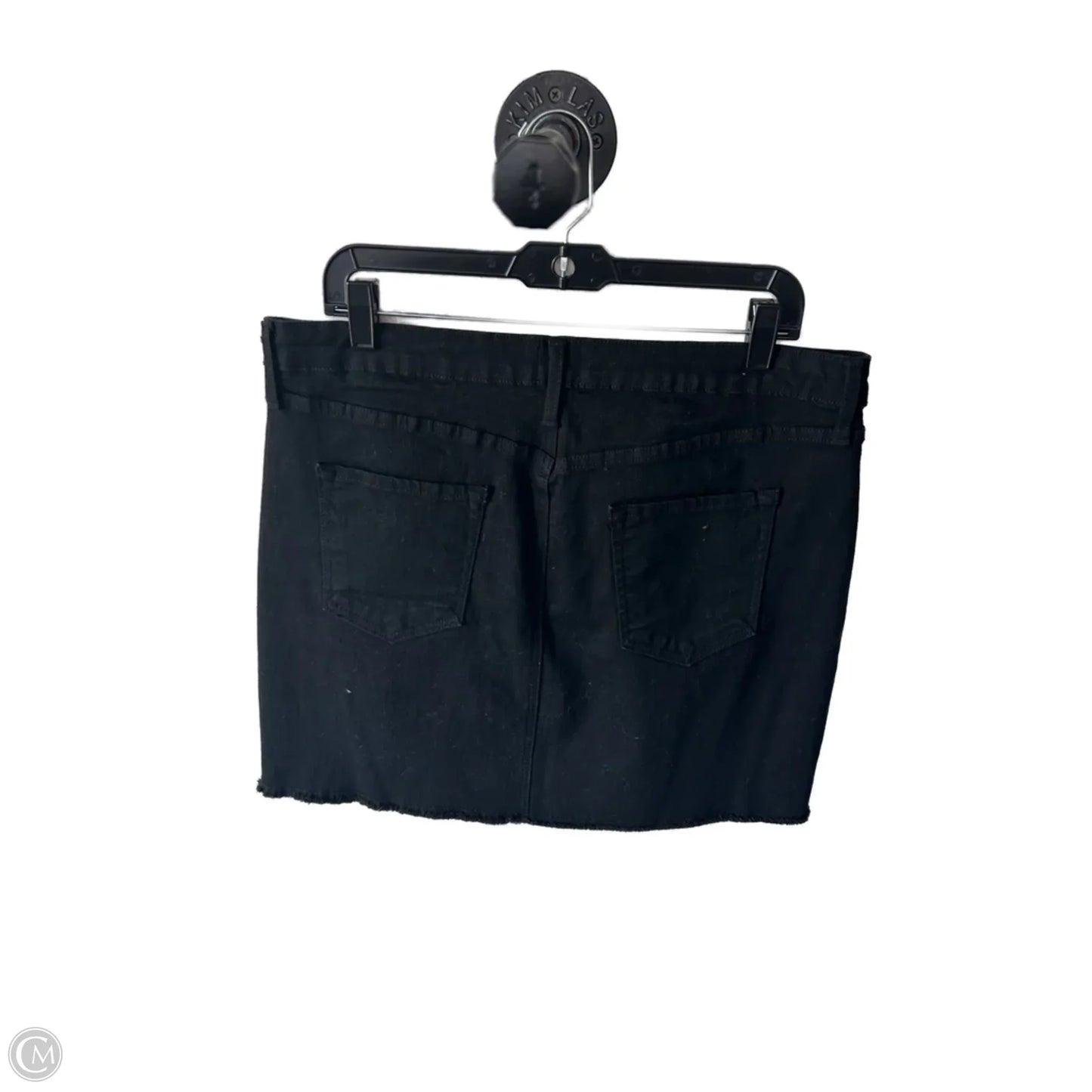 Skirt Mini & Short By Just Black In Black Denim, Size: 18