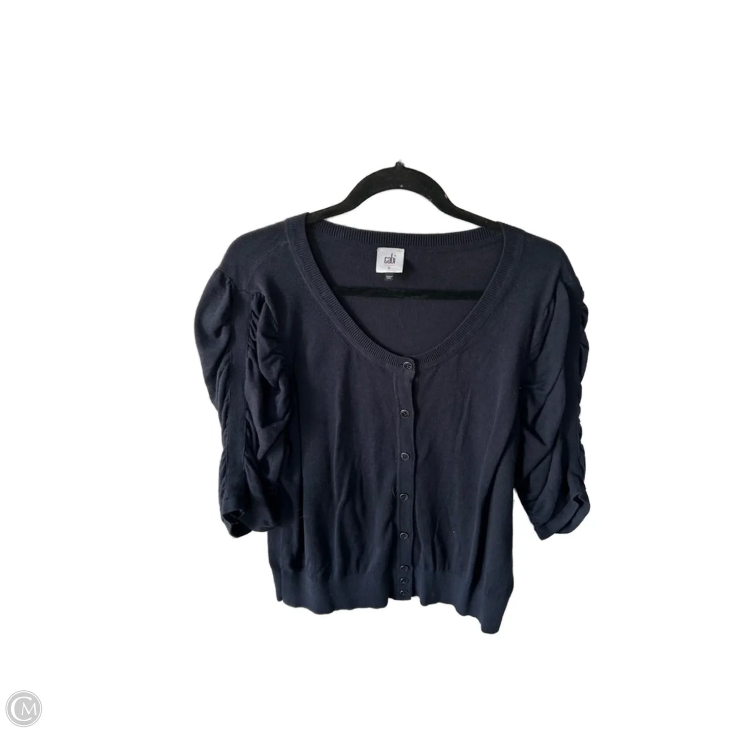 Sweater Short Sleeve By Cabi In Blue, Size: L