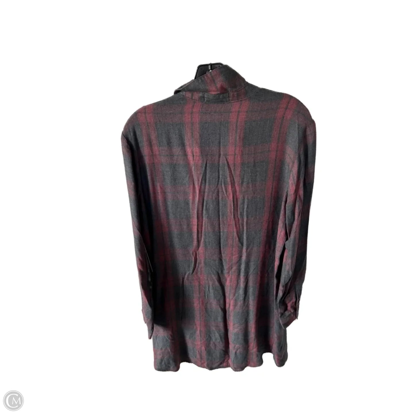 Tunic Long Sleeve By Cloth & Stone In Grey & Red, Size: M