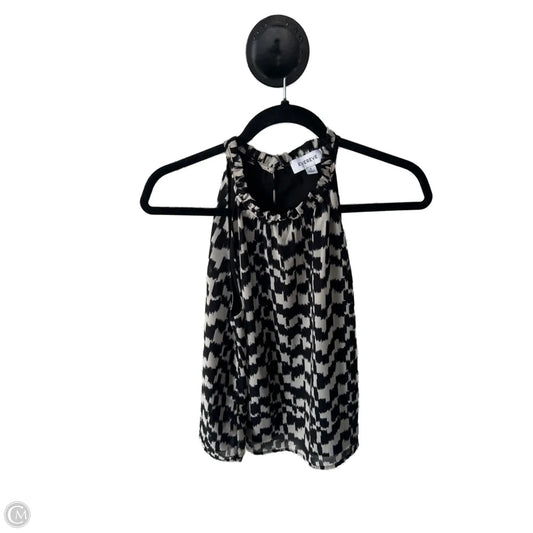 Top Sleeveless By Evereve In Black & Grey, Size: S