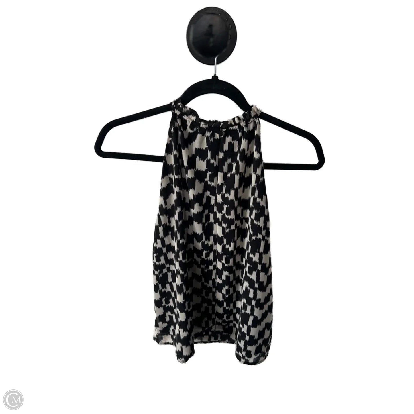 Top Sleeveless By Evereve In Black & Grey, Size: S