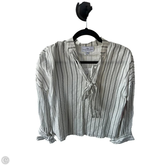 Top Long Sleeve By Cmc In Grey & White, Size: Xs
