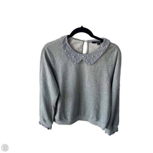 Sweatshirt Crewneck By Clothes Mentor In Grey, Size: L