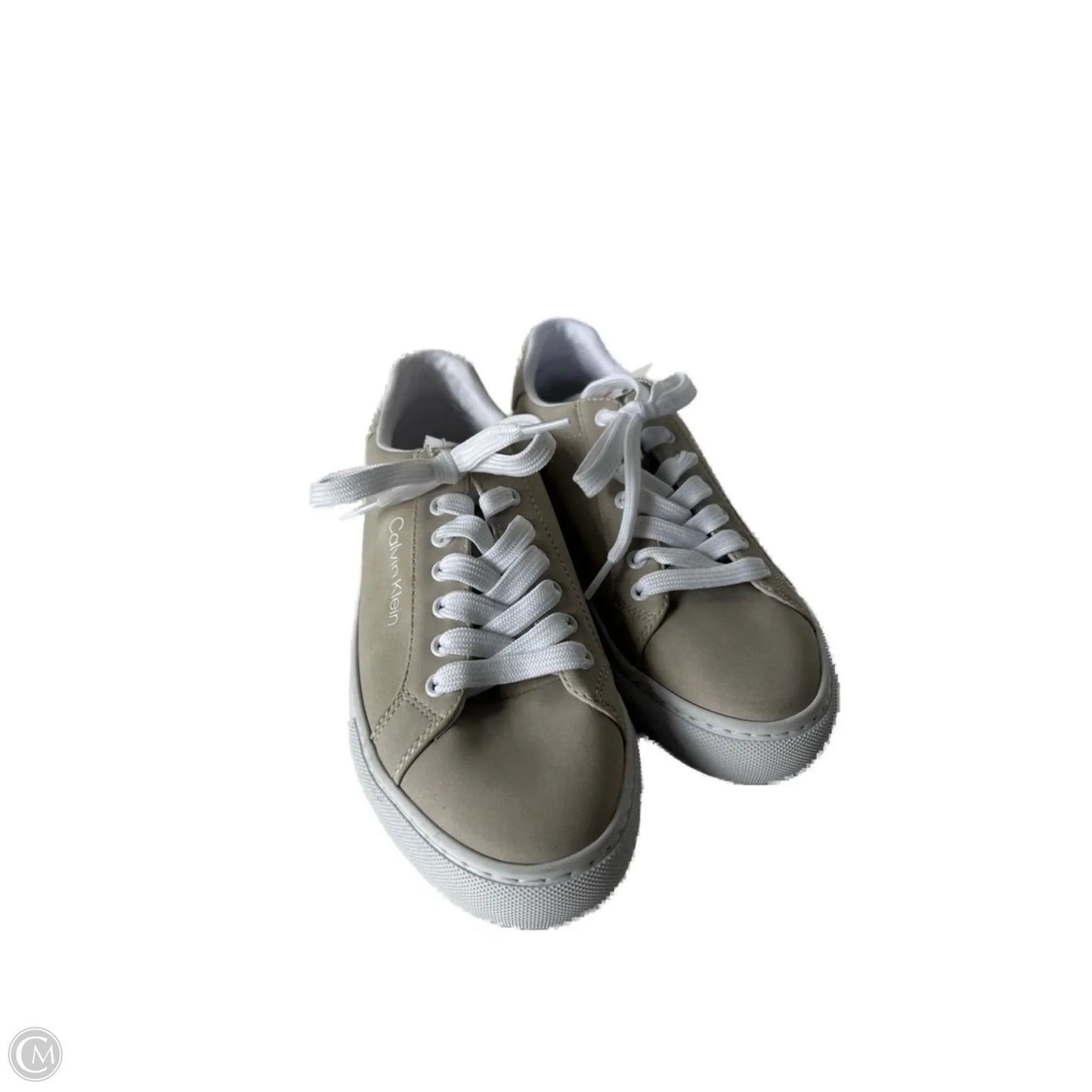 Shoes Sneakers By Calvin Klein In Tan & White, Size: 7.5