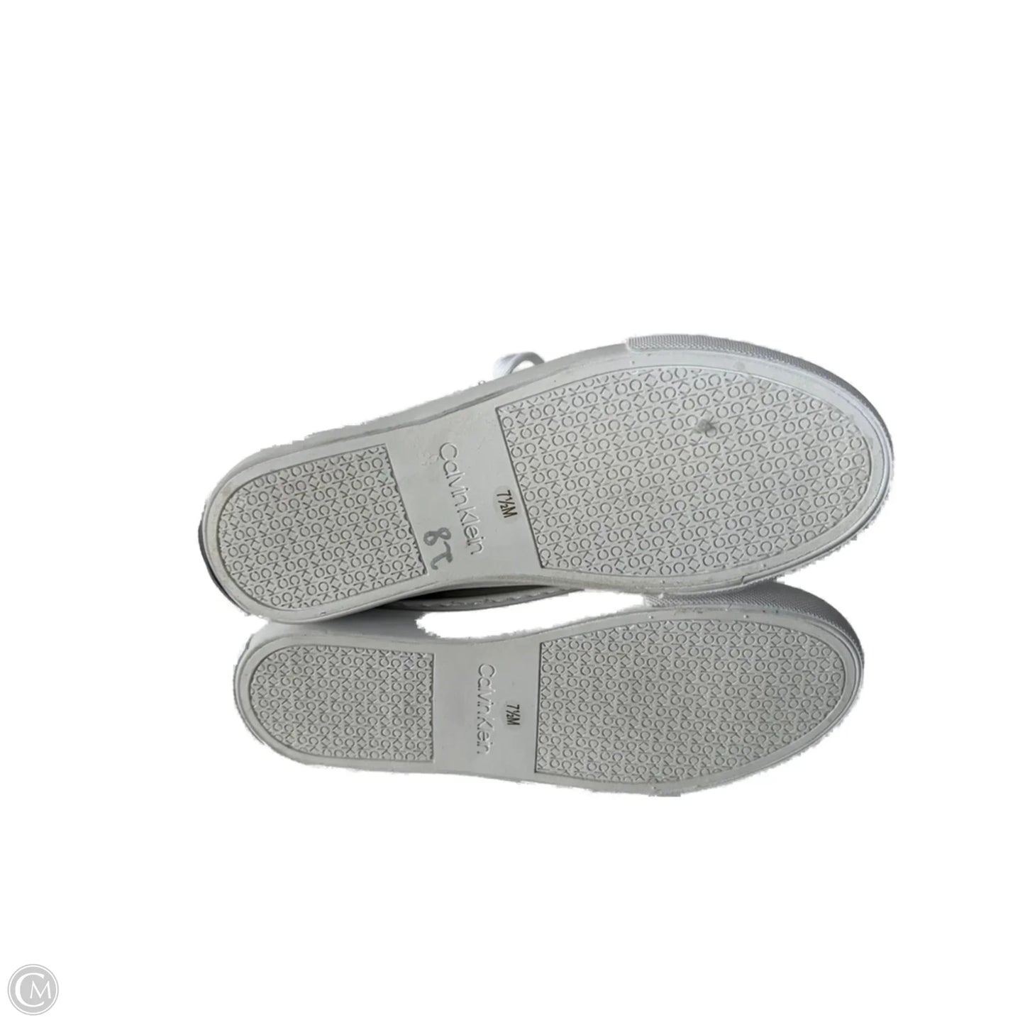 Shoes Sneakers By Calvin Klein In Tan & White, Size: 7.5