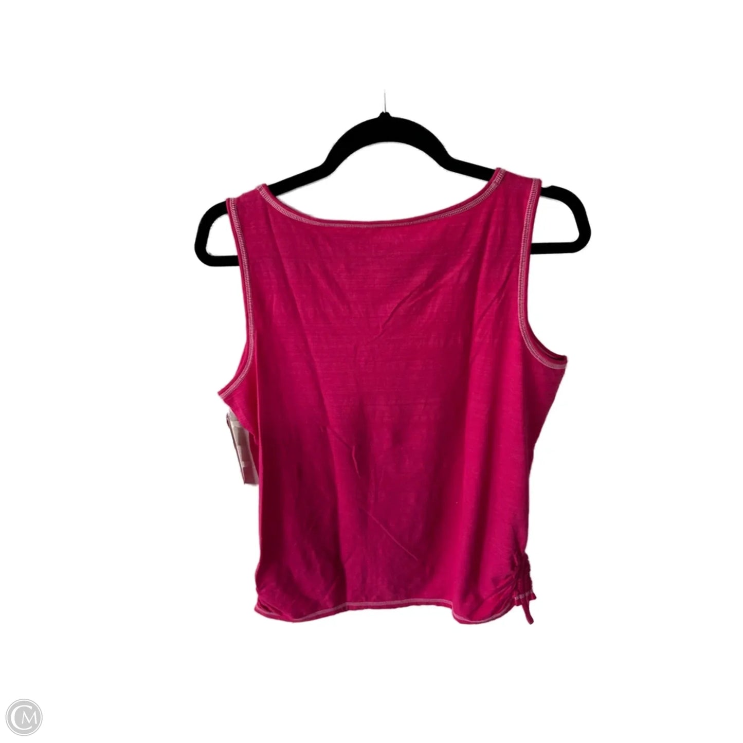 Top Sleeveless By Talbots In Pink & White, Size: M