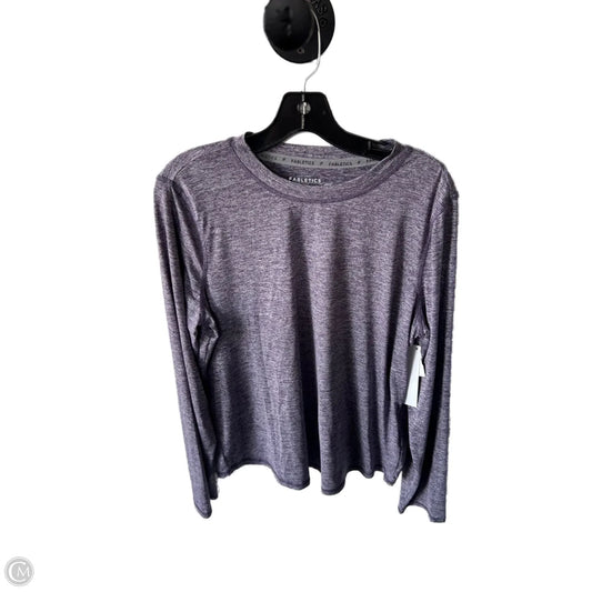 Athletic Top Long Sleeve Crewneck By Fabletics In Purple, Size: Xl