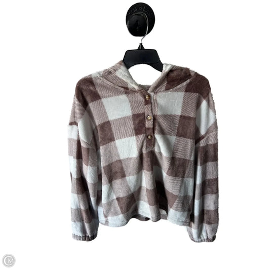 Sweatshirt Hoodie By Shein In Brown & White, Size: Xl