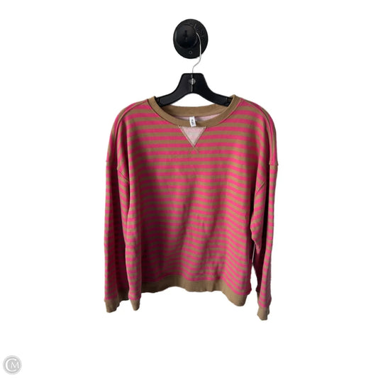 Sweatshirt Crewneck By Wishlist In Brown & Pink, Size: M