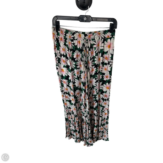 Pants Wide Leg By Angie In Black & Green, Size: 8