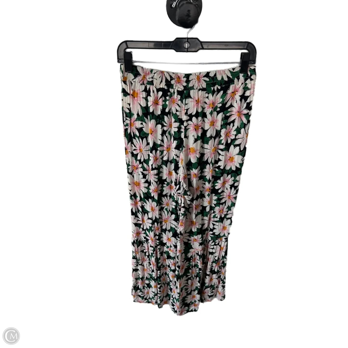 Pants Wide Leg By Angie In Black & Green, Size: 8