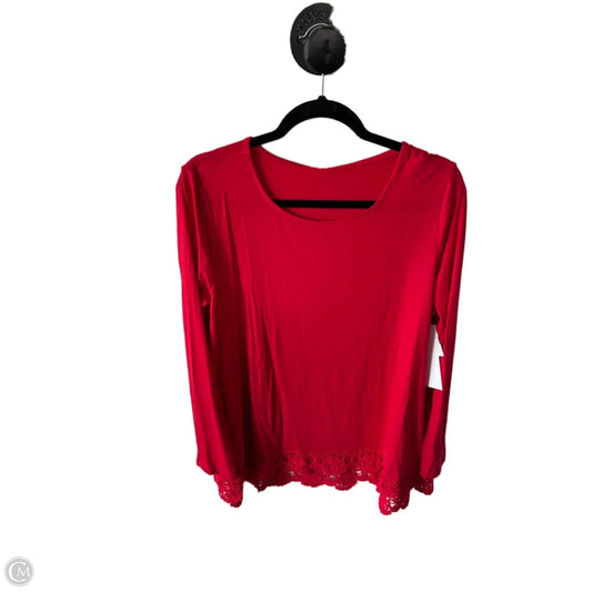 Top Long Sleeve Basic By Clothes Mentor In Red, Size: Xl
