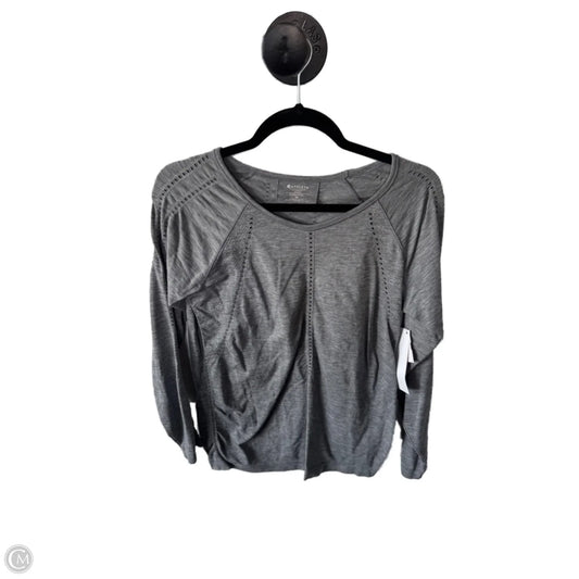 Athletic Top Long Sleeve Crewneck By Athleta In Grey, Size: M