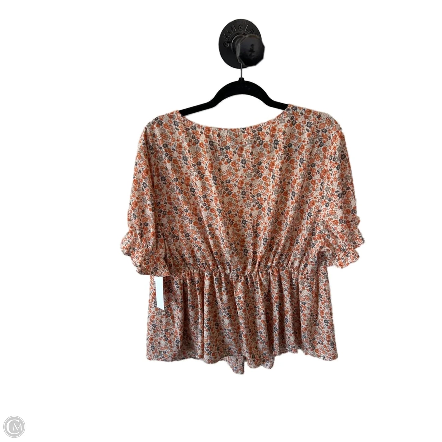 Top Short Sleeve By Shein In Blue & Orange, Size: 1x