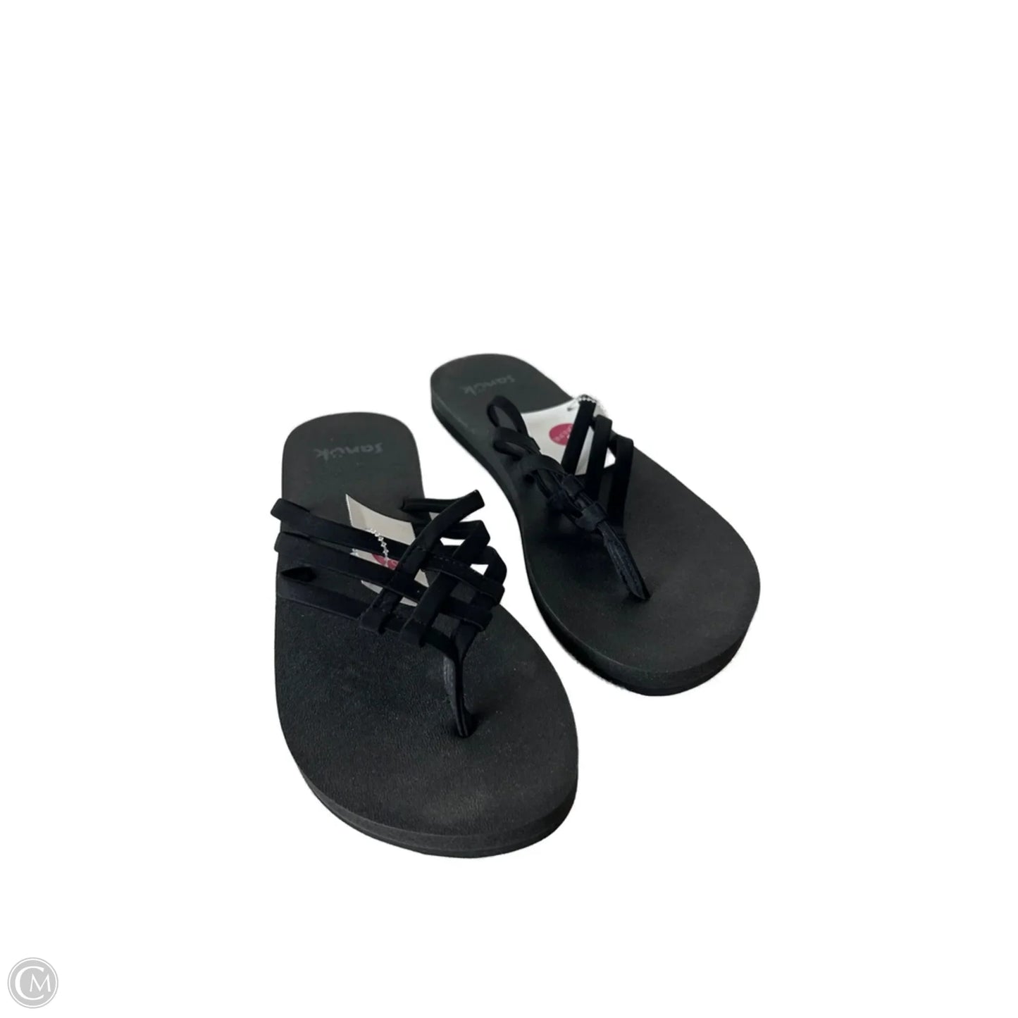 Sandals Flip Flops By Sanuk In Black, Size: 8