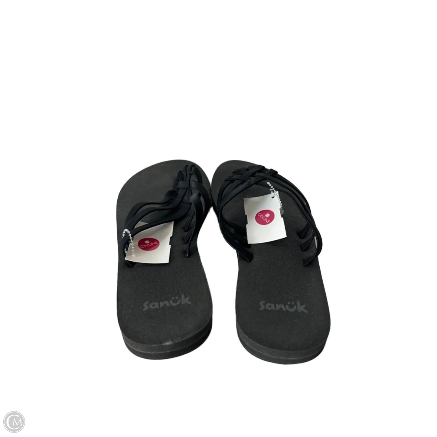 Sandals Flip Flops By Sanuk In Black, Size: 8