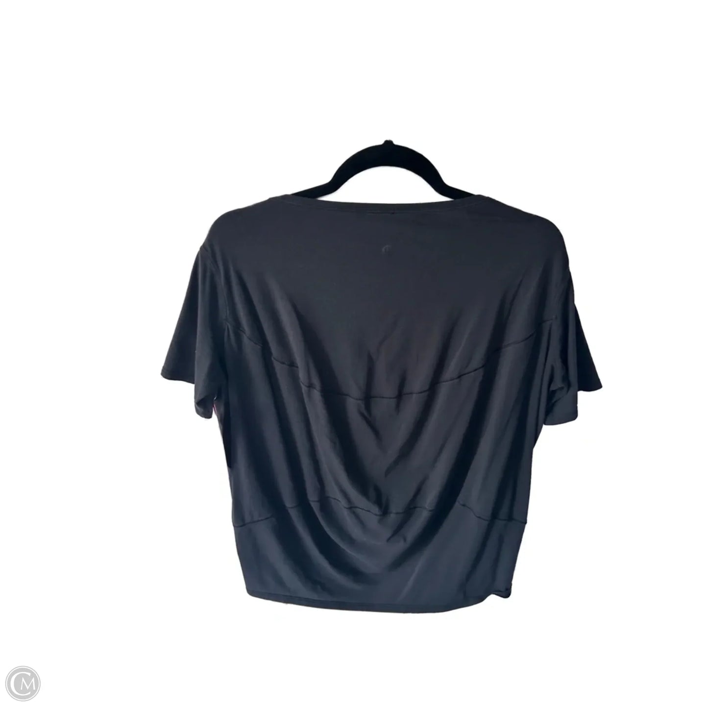 Athletic Top Short Sleeve By Lululemon In Black, Size: Xs