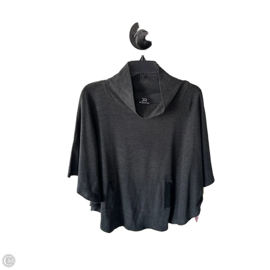 Poncho By Clothes Mentor In Grey, Size: Osfm