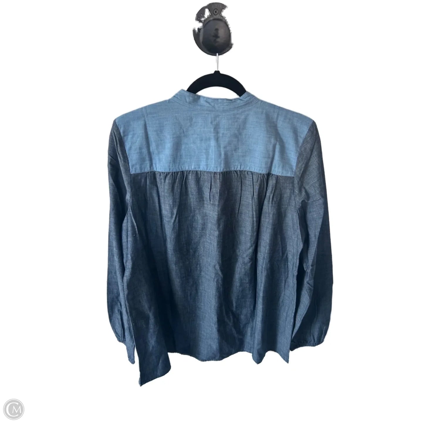Top Long Sleeve By Lands End In Blue, Size: M