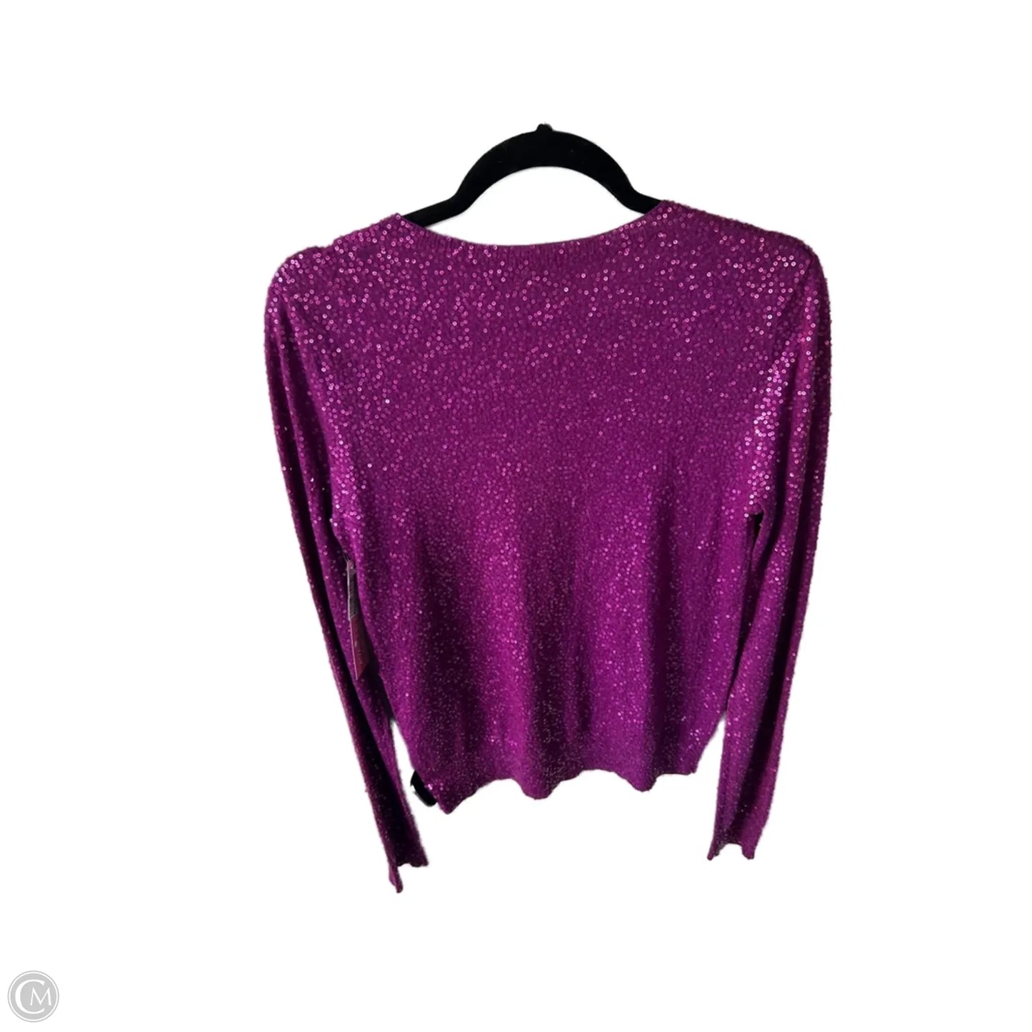 Cardigan By Donna Karan In Purple, Size: S