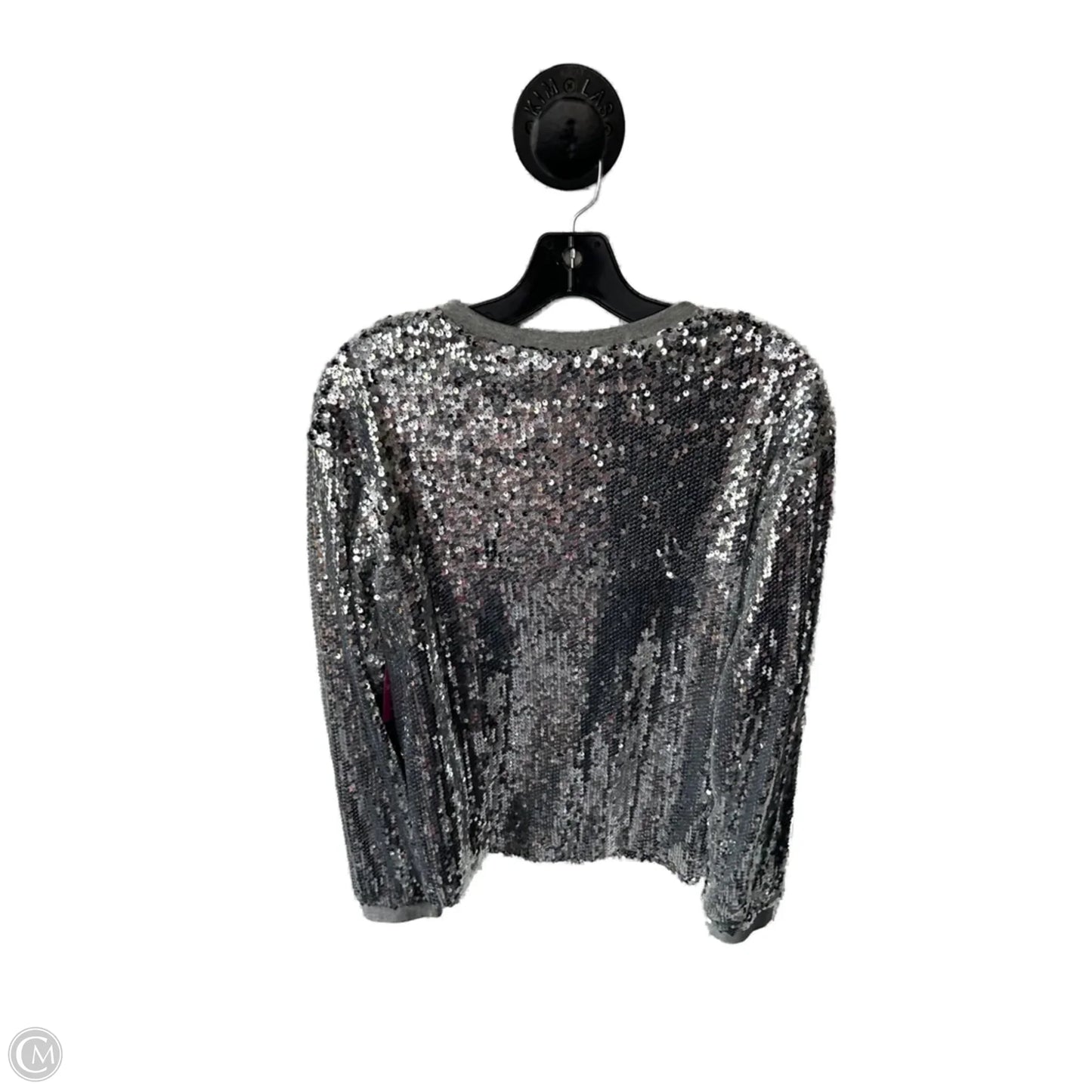 Top Long Sleeve By Eri + Ali In Silver, Size: S