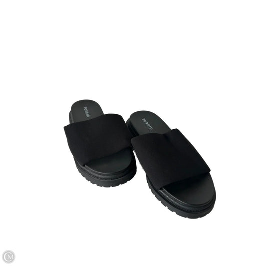 Sandals Flats By Torrid In Black, Size: 8.5