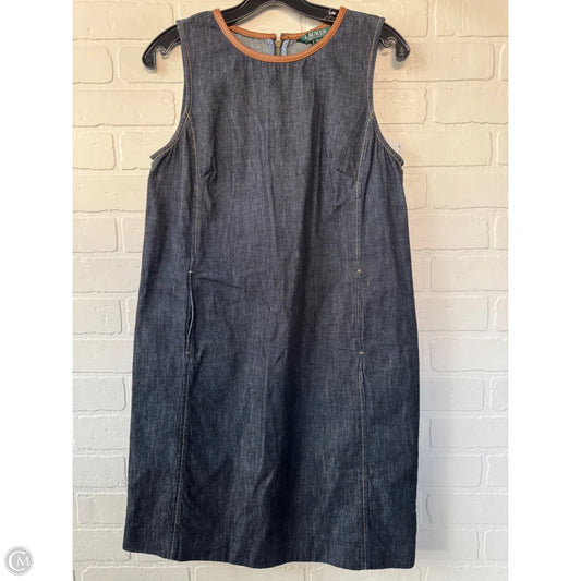 Dress Casual Short By Lauren By Ralph Lauren In Blue Denim, Size: Mp