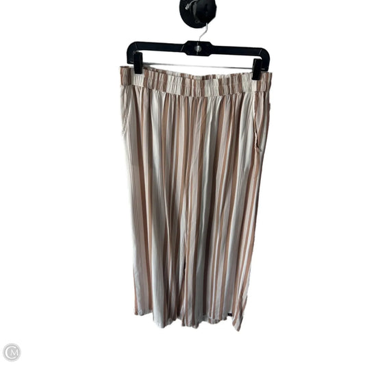 Pants Linen By Clothes Mentor In Tan & White, Size: 12