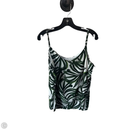 Top Sleeveless By Clothes Mentor In Green & White, Size: L